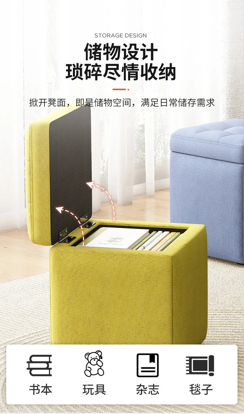 Storage Ottoman Coffee Table Living Room Sofa Stool Storage Chair