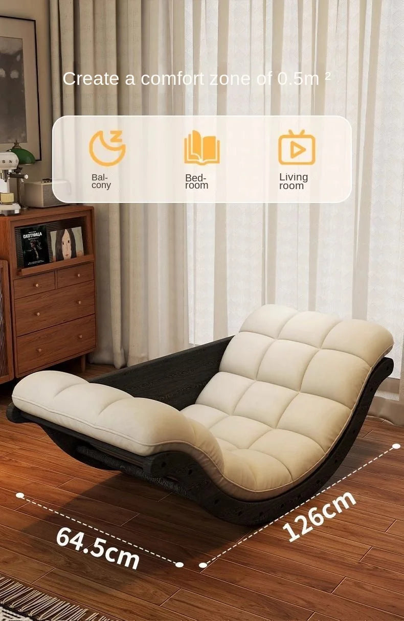 Warming Banana Rocking Chair Simple Lazy Solid Wood Single Sofa