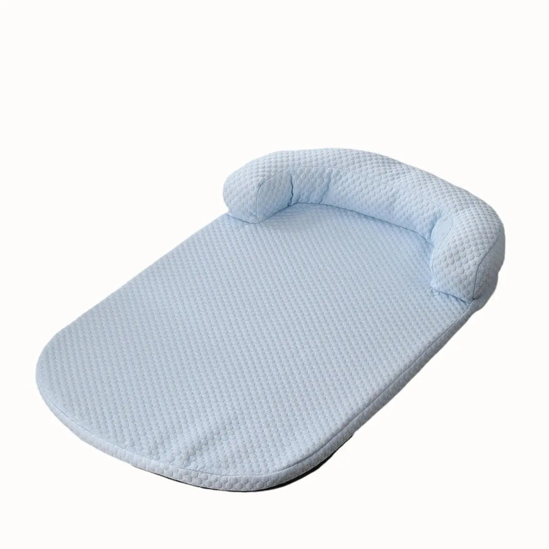 Breathable Spring Summer Cooling Large Dog Bed Ati-slip Cat Bed with Pillow Ice Silk Fabric Dog Bed for Small Dog Cushion Pet Our3Designs