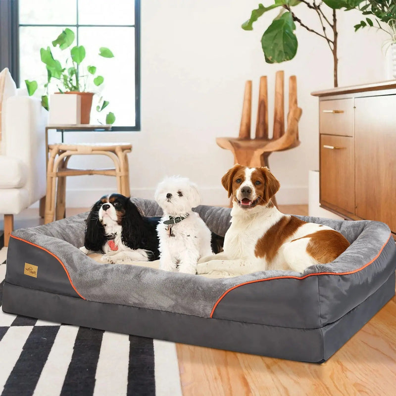 Large Dog Bed Soft Comfortable Anti Allergy Warm Fleece Removable Washable Cover Pet Bed Waterproof Our3Designs