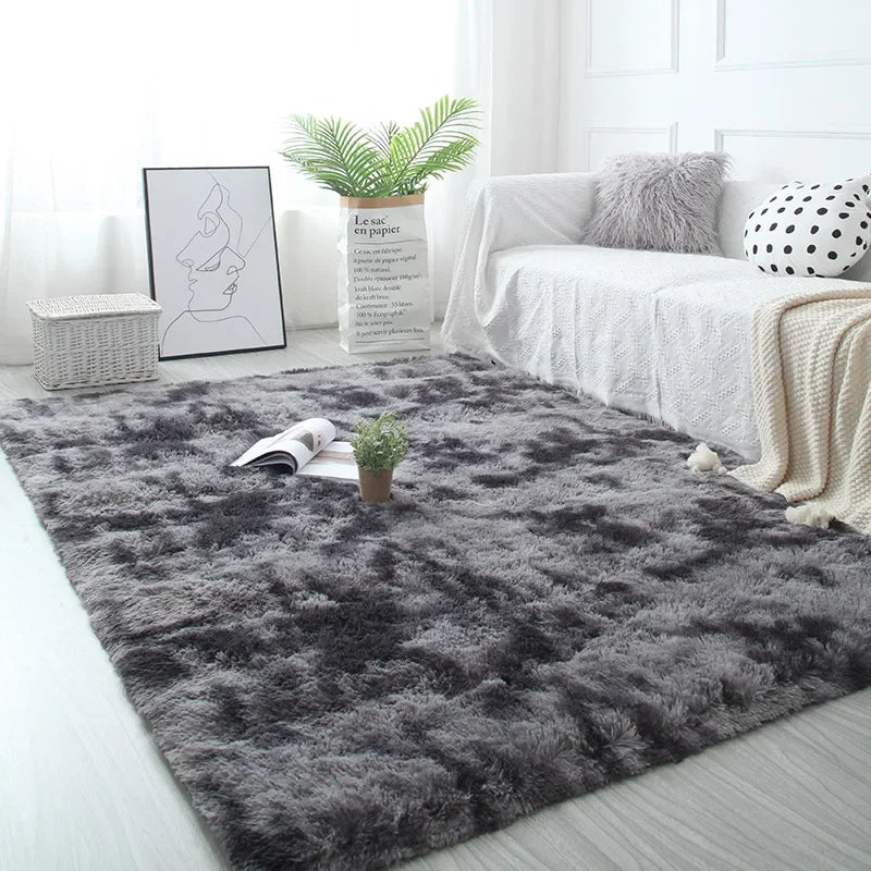 White Fluffy Hall Carpet Modern Living Room Bedroom Home Décor Large Mats