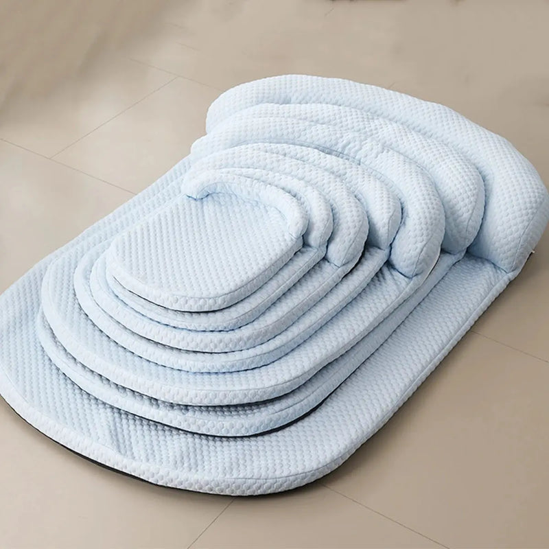 Breathable Spring Summer Cooling Large Dog Bed Ati-slip Cat Bed with Pillow Ice Silk Fabric Dog Bed for Small Dog Cushion Pet Our3Designs