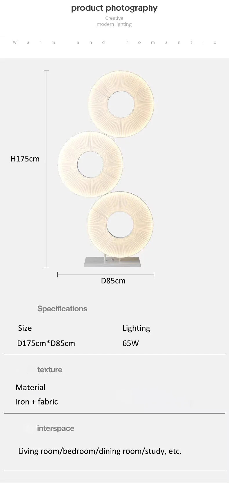 Nordic Led Floor Lamps Chandelier Desk Light Dining Living Study Room\