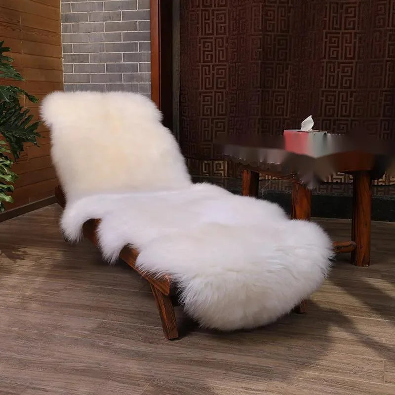 Natural Sheepskin Rug Long Wool Sofa Cover