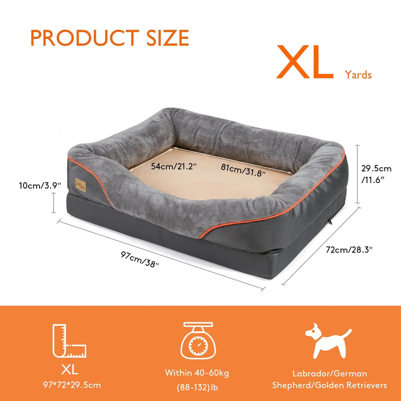 Large Dog Bed Soft Comfortable Anti Allergy Warm Fleece Removable Washable Cover Pet Bed Waterproof Our3Designs