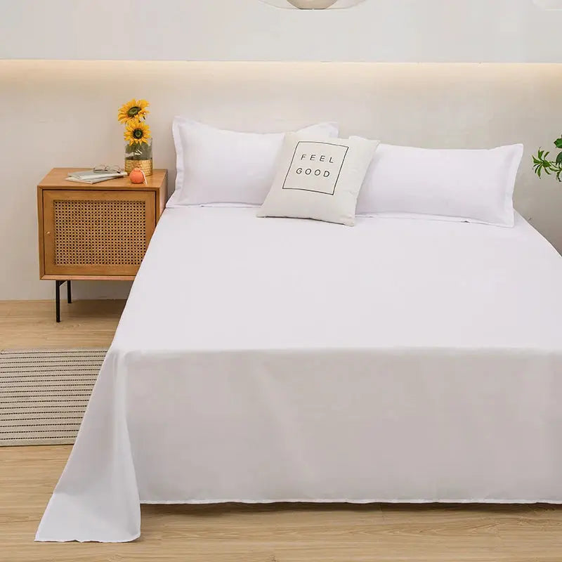 One Solid Color Simple Sheet Machine Washable Single Double Bed Linen Student Dormitory Sheet (pillowcase Not Included) Our3Designs