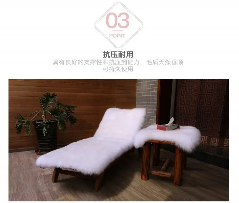 Natural Sheepskin Rug Long Wool Sofa Cover
