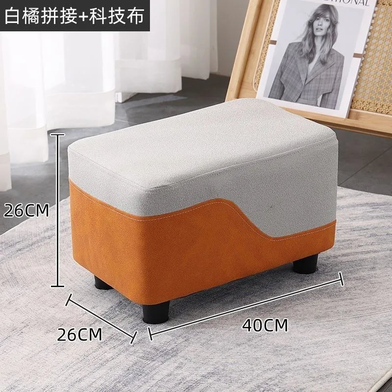 Nordic Sofa Stool Rectangular Tech Cloth Small Stool