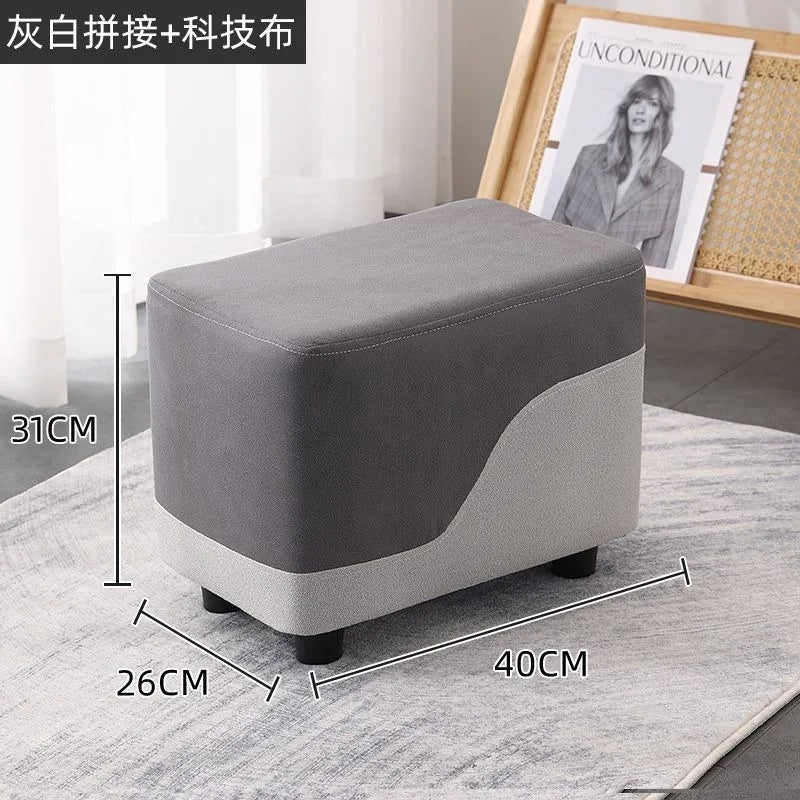 Nordic Sofa Stool Rectangular Tech Cloth Small Stool