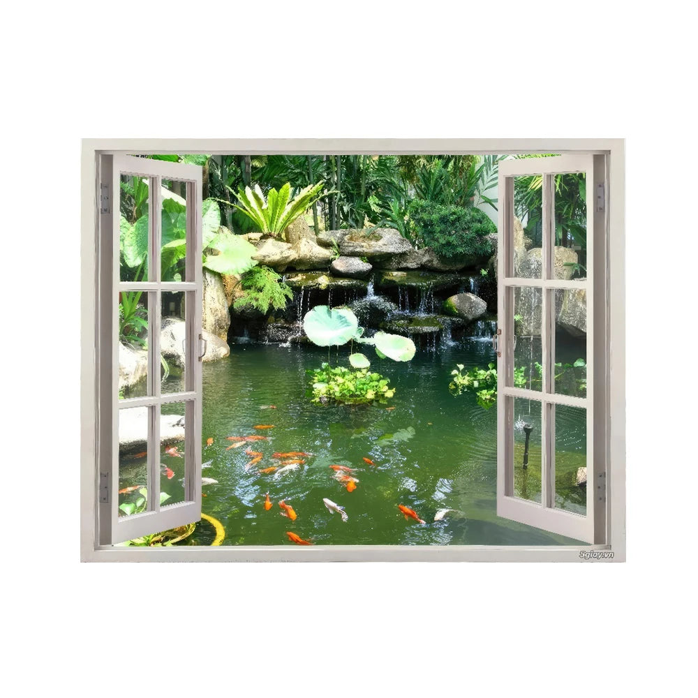 Window View Wall Art Poster Seaside Scenery Home Décor
