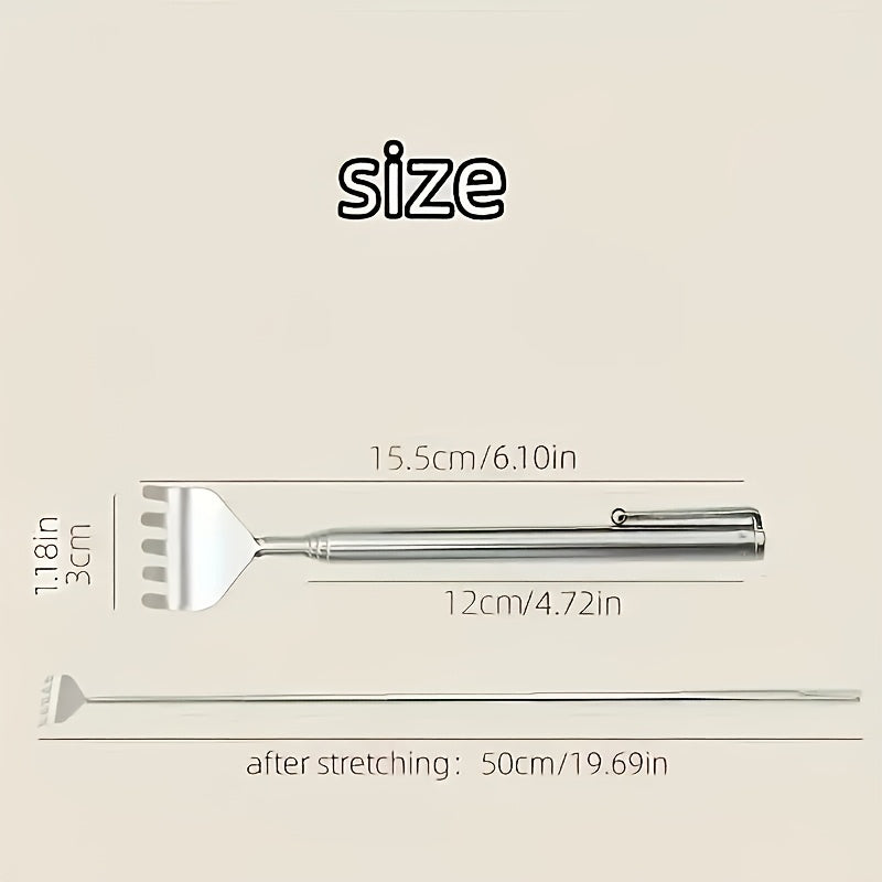 Stainless Steel Back Scratcher, Extendable
