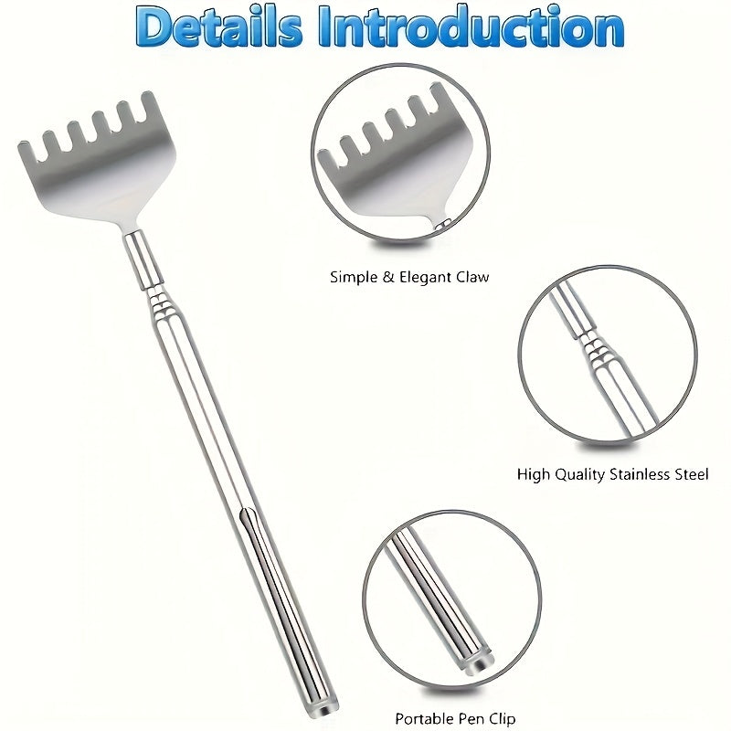 Stainless Steel Back Scratcher, Extendable