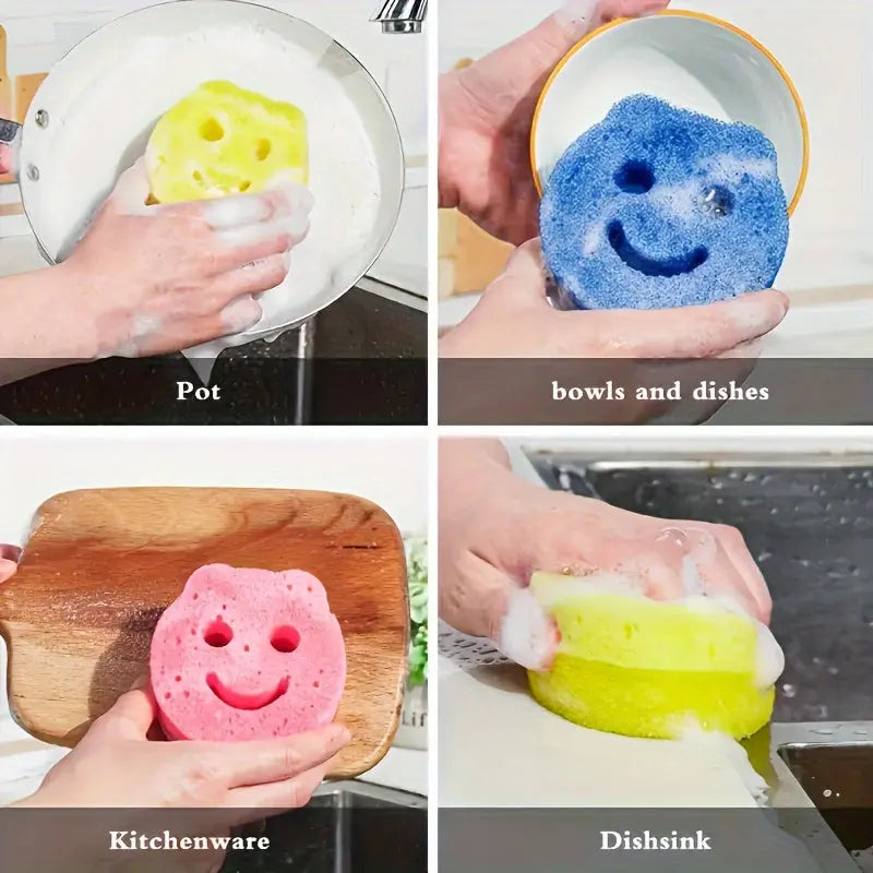 3pcs Heavy Duty Scratch Free Heat-Resistant Plastic Sponges