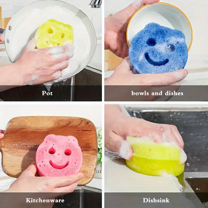 3pcs Heavy Duty Scratch Free Heat-Resistant Plastic Sponges