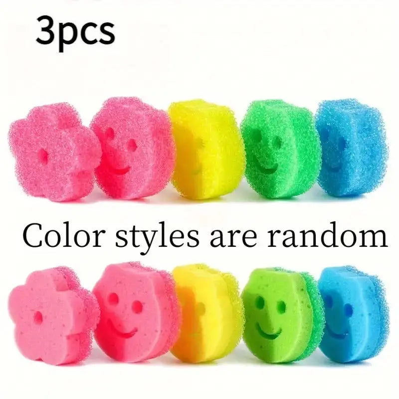 3pcs Heavy Duty Scratch Free Heat-Resistant Plastic Sponges