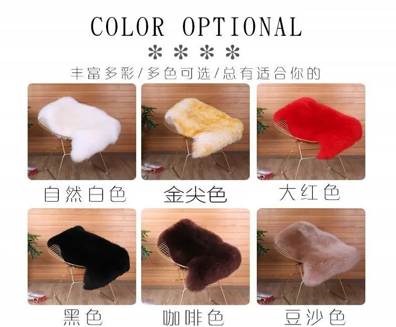 Natural Sheepskin Rug Long Wool Sofa Cover