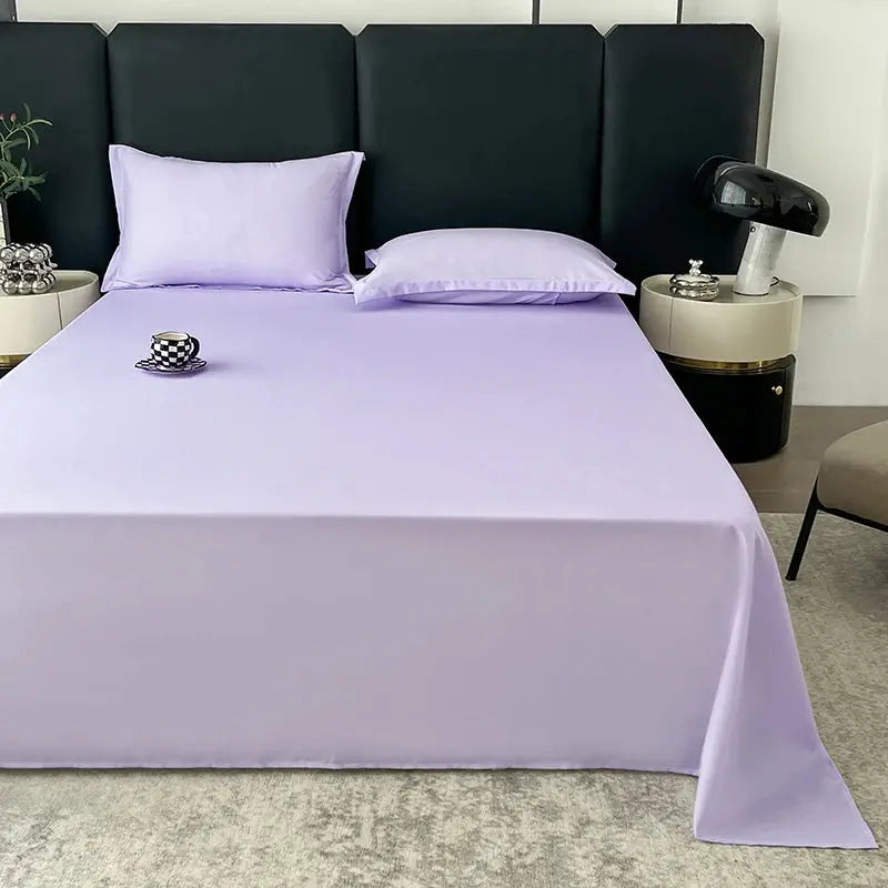 One Solid Color Simple Sheet Machine Washable Single Double Bed Linen Student Dormitory Sheet (pillowcase Not Included) Our3Designs
