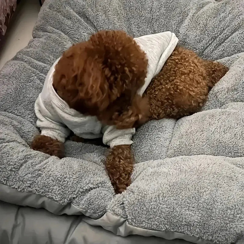 Extra-large plush dog bed/sofa/cat bed/dog house/cage mat, thick and super soft polyester pet mat Our3Designs