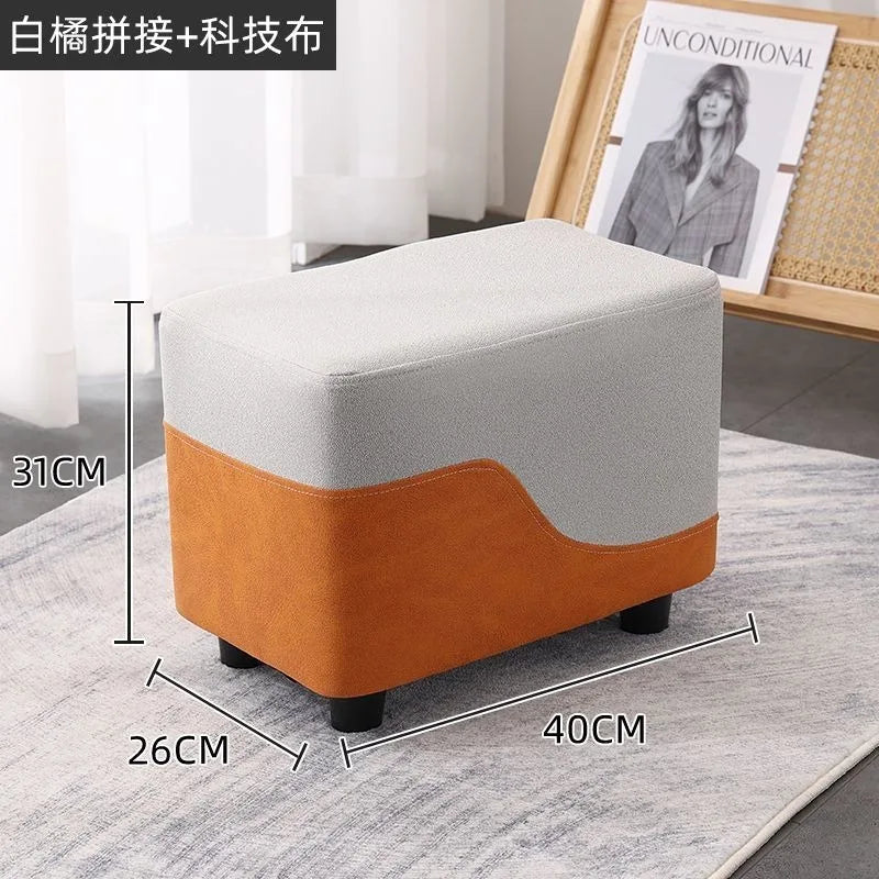 Nordic Sofa Stool Rectangular Tech Cloth Small Stool
