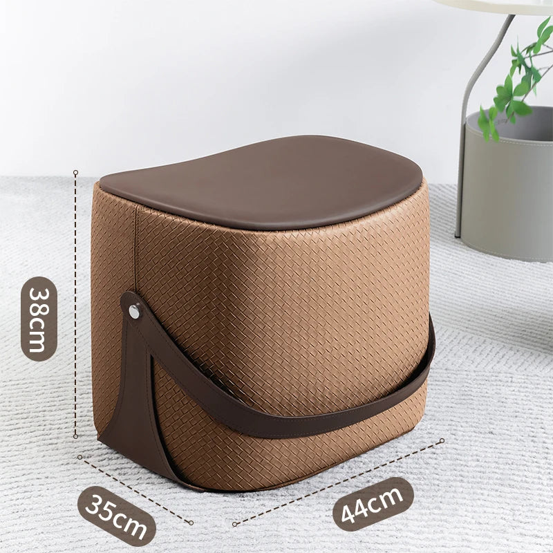 Ottoman Storage Light Luxury Saddle Stool Low Stool