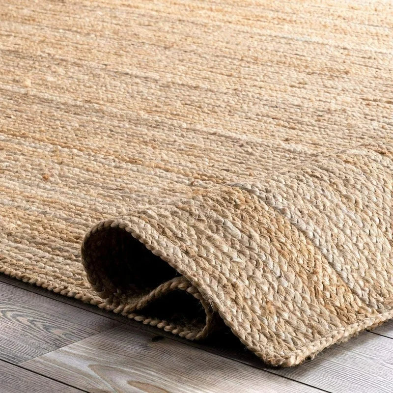 Rug Jute Carpet Rectangle Natural Handmade Runner