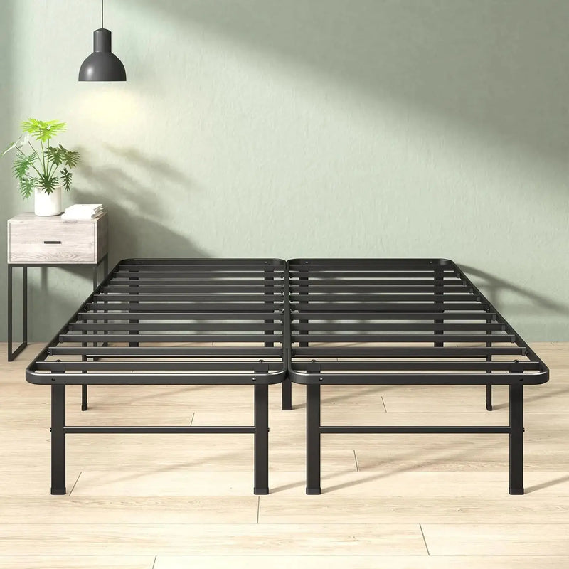 14in Queen Metal Bed Frame, Quick Assembly SmartBase® Mattress Foundation, Heavy Duty Sturdy Steel with No Box Spring Needed Our3Designs