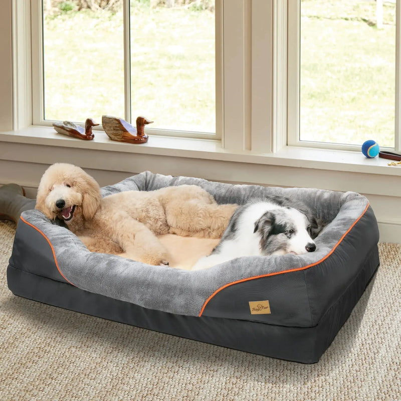 Large Dog Bed Soft Comfortable Anti Allergy Warm Fleece Removable Washable Cover Pet Bed Waterproof Our3Designs
