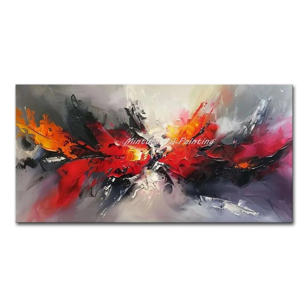 Mintura,100% Handpainted Color Abstract Oil Painting on Canvas