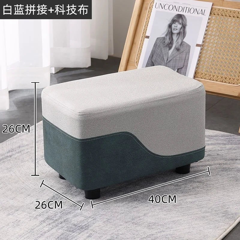 Nordic Sofa Stool Rectangular Tech Cloth Small Stool