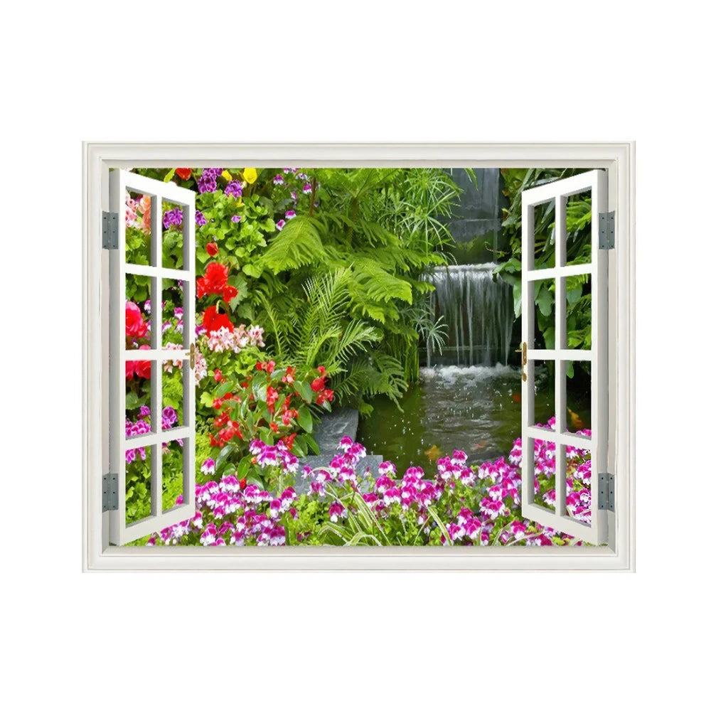 Window View Wall Art Poster Seaside Scenery Home Décor