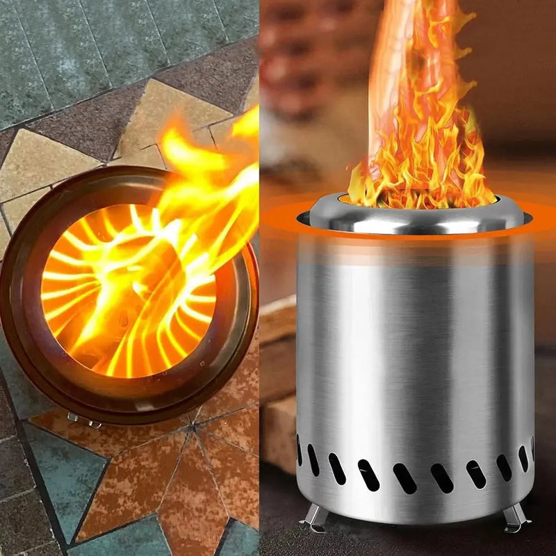 Mini Tabletop Firepit Stainless Steel Portable Mini Stove Mini Fire Pit Wood Burning Or Pellet Fueled Portable Bonfire Our3Designs