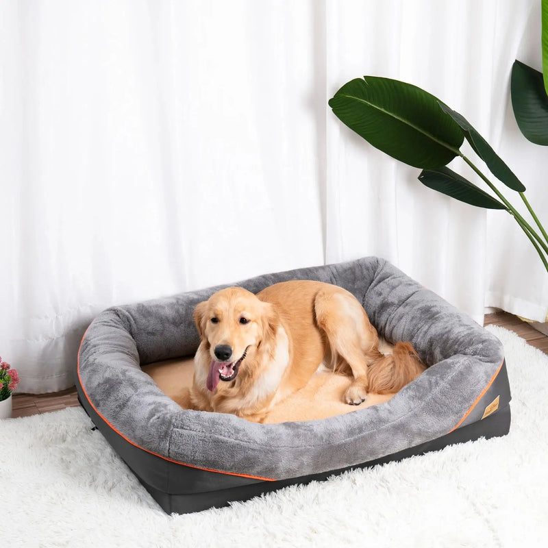 Large Dog Bed Soft Comfortable Anti Allergy Warm Fleece Removable Washable Cover Pet Bed Waterproof Our3Designs