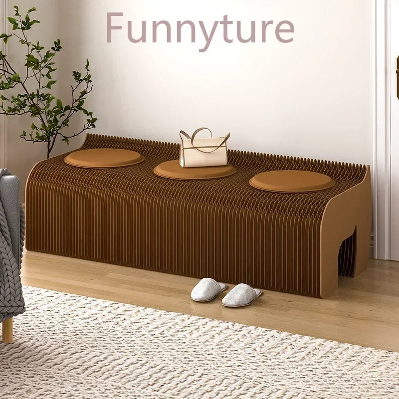 Foldable Screen partition living room folding bench bedroom bedside stool