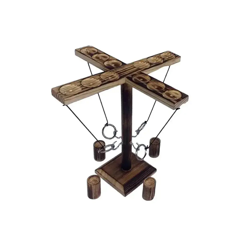 Ring Toss Games for Kids Adults Home Party Drinking Games Fast-paced Handheld Wooden Board Games Shot Ladder Bundle Outdoor Bars Our3Designs
