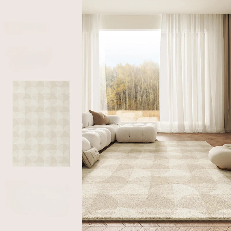 Cream Style Carpets for Living Room Thicken Washable Lounge Floor Mat