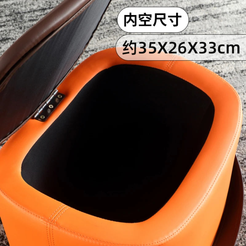 Ottoman Storage Light Luxury Saddle Stool Low Stool