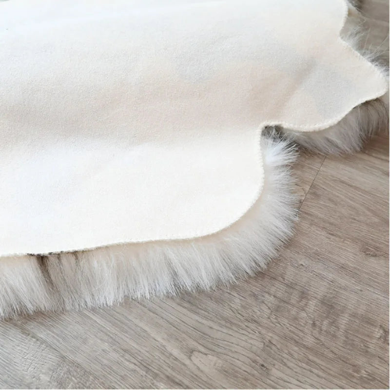 Fluffy Hairy Fur Carpet Soft Sheepskin Bedroom Mat