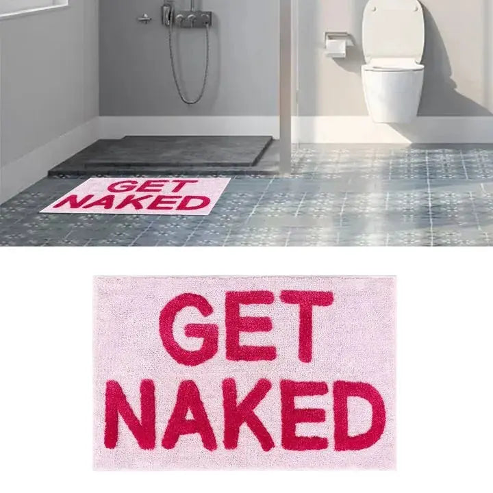 Get Naked Bath Mat Bathroom Rugs for Bathtub Mat Creative Cute Bath Rugs Apartment Decor Tufted Pink Shower Mat for Bathroom Our3Designs
