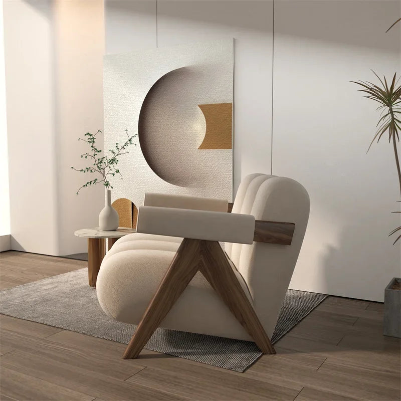 Leisure Back Armchair Fabric Sofa Chair Furniture
