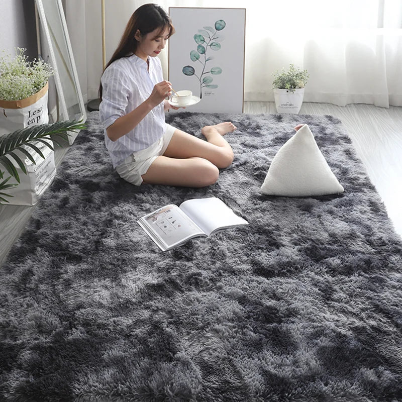Soft Shaggy Carpet Living Room Fluffy Children