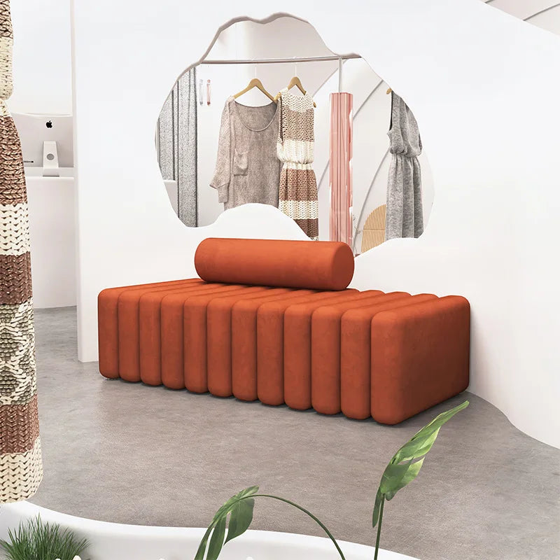 Stylish Shoe Bench with Cushioned Seat for Entryway stool