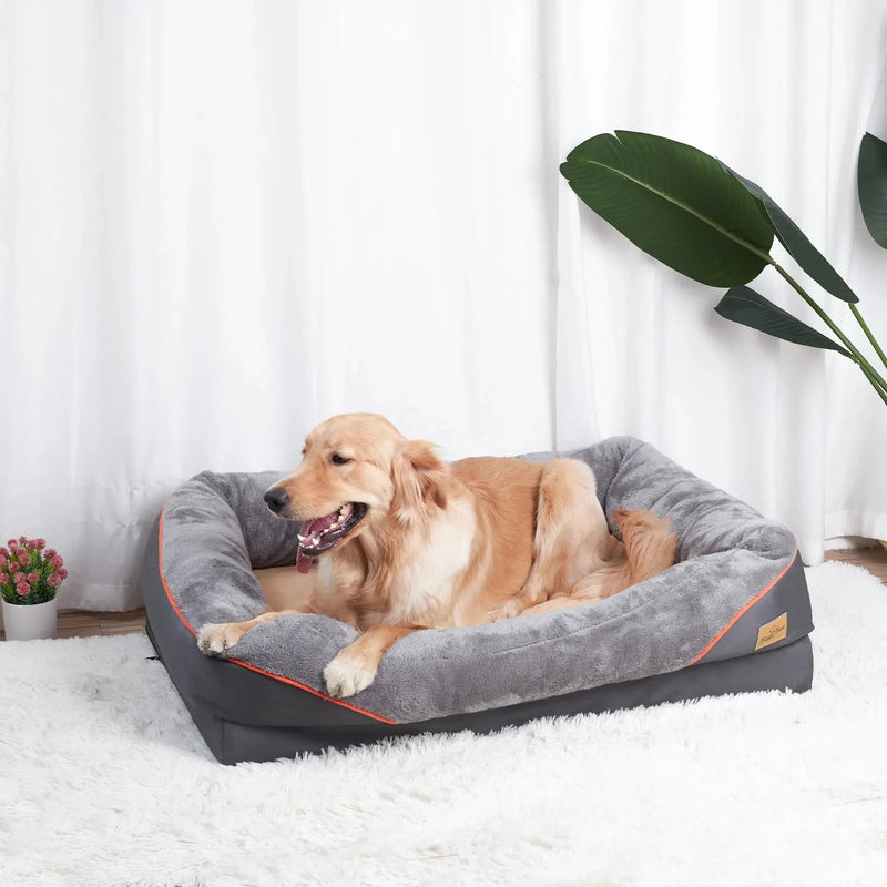 Large Dog Bed Soft Comfortable Anti Allergy Warm Fleece Removable Washable Cover Pet Bed Waterproof Our3Designs
