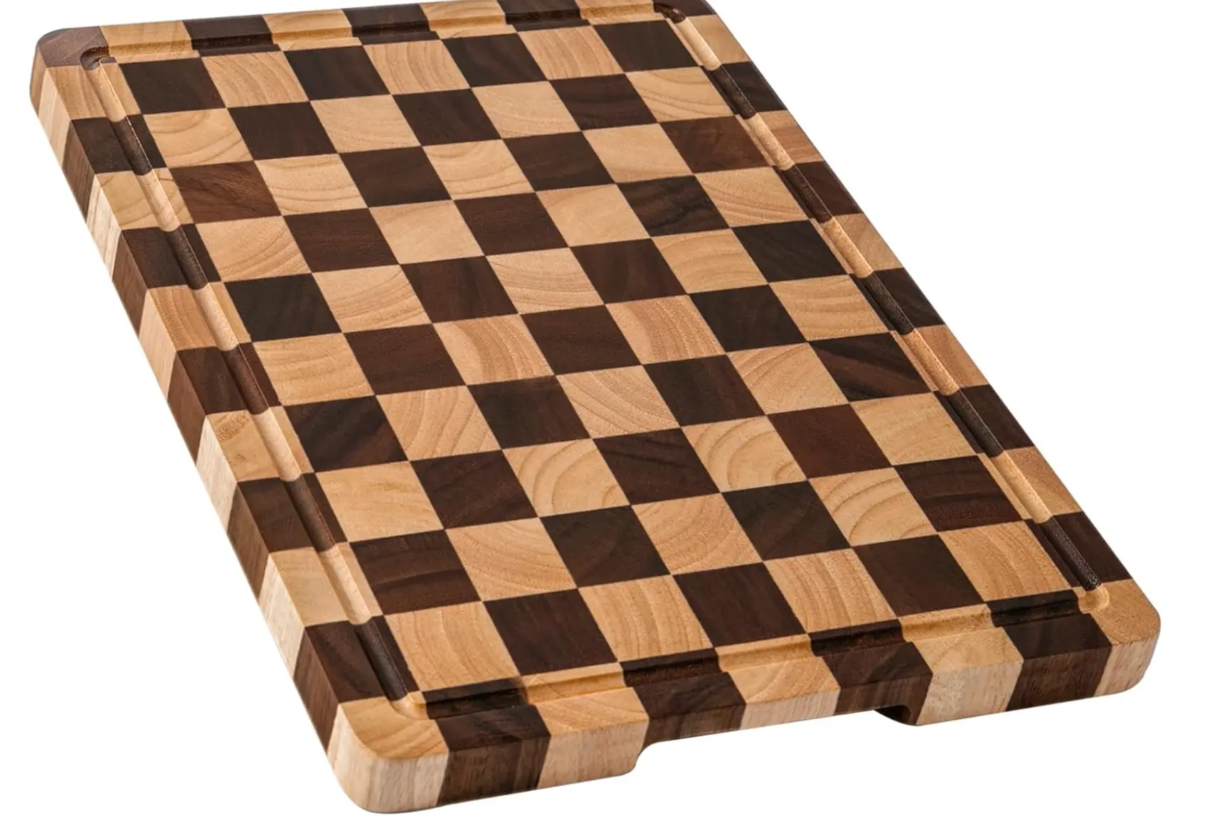 Walnut & Oak End Grain Wood Chopping Board O3D