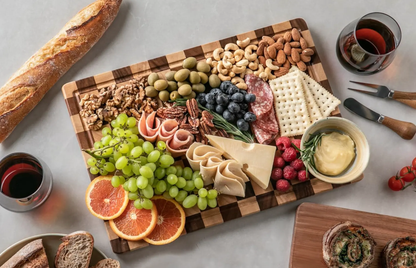 Walnut & Oak End Grain Wood Chopping Board O3D