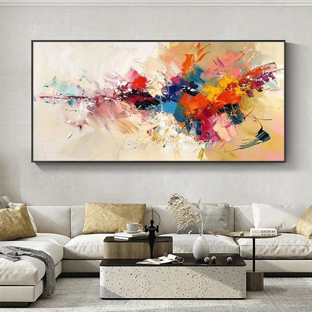 Mintura,100% Handpainted Color Abstract Oil Painting on Canvas