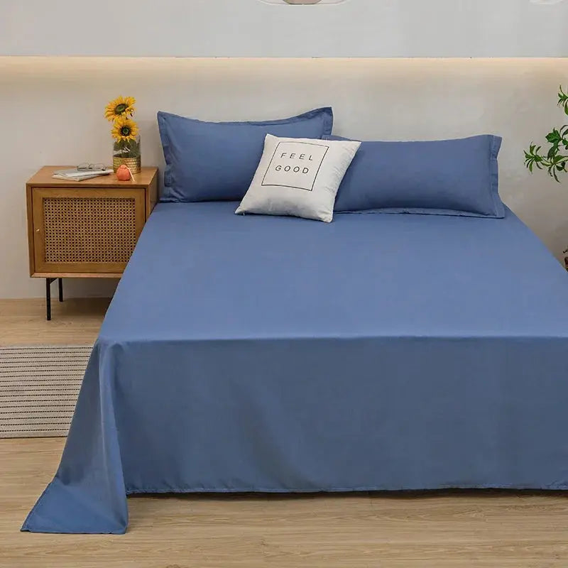 One Solid Color Simple Sheet Machine Washable Single Double Bed Linen Student Dormitory Sheet (pillowcase Not Included) Our3Designs