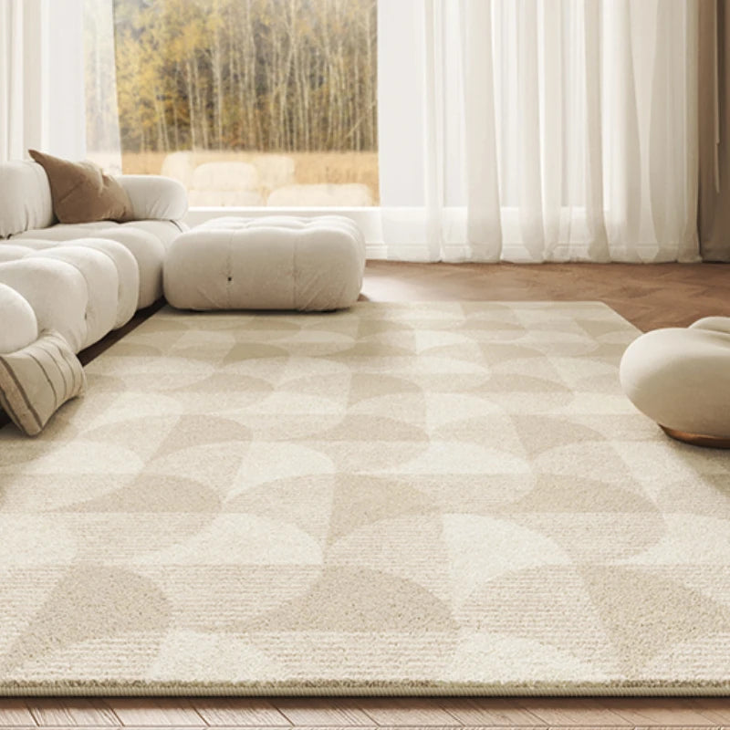 Cream Style Carpets for Living Room Thicken Washable Lounge Floor Mat