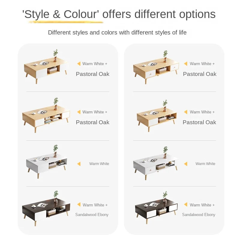 Modern light luxury small apartment tea table