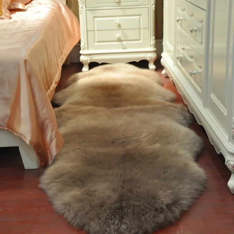 Natural Sheepskin Rug Long Wool Sofa Cover