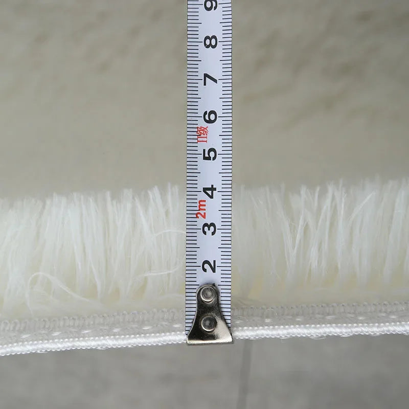 White Fluffy Hall Carpet Modern Living Room Bedroom Home Décor Large Mats